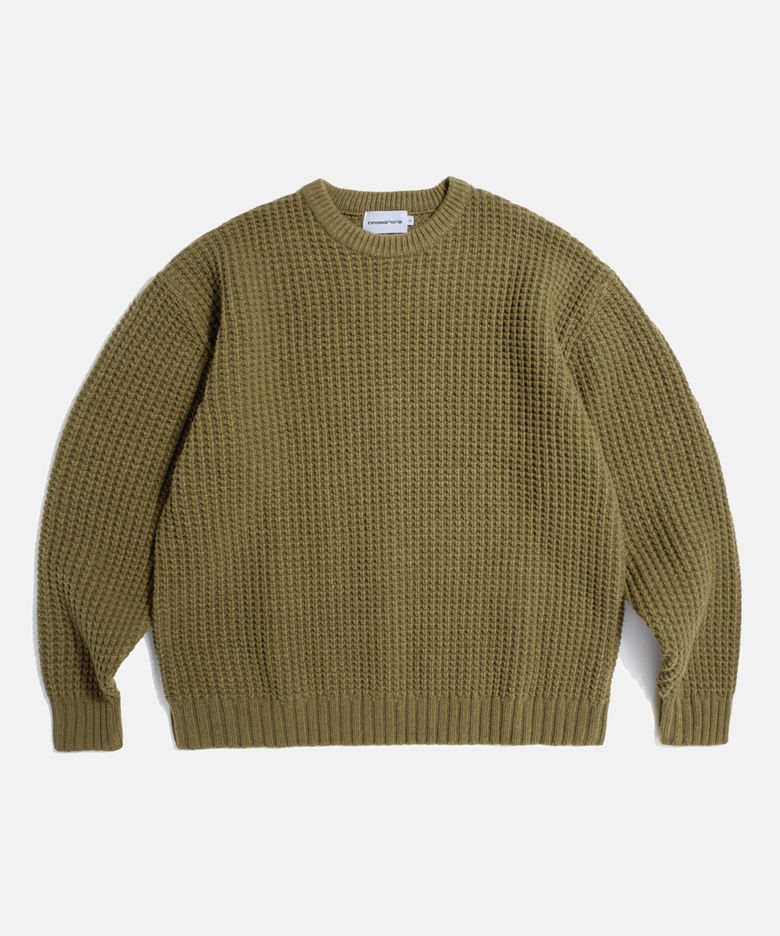 Heavyweight Waffle Knit Sweater Cinnamon