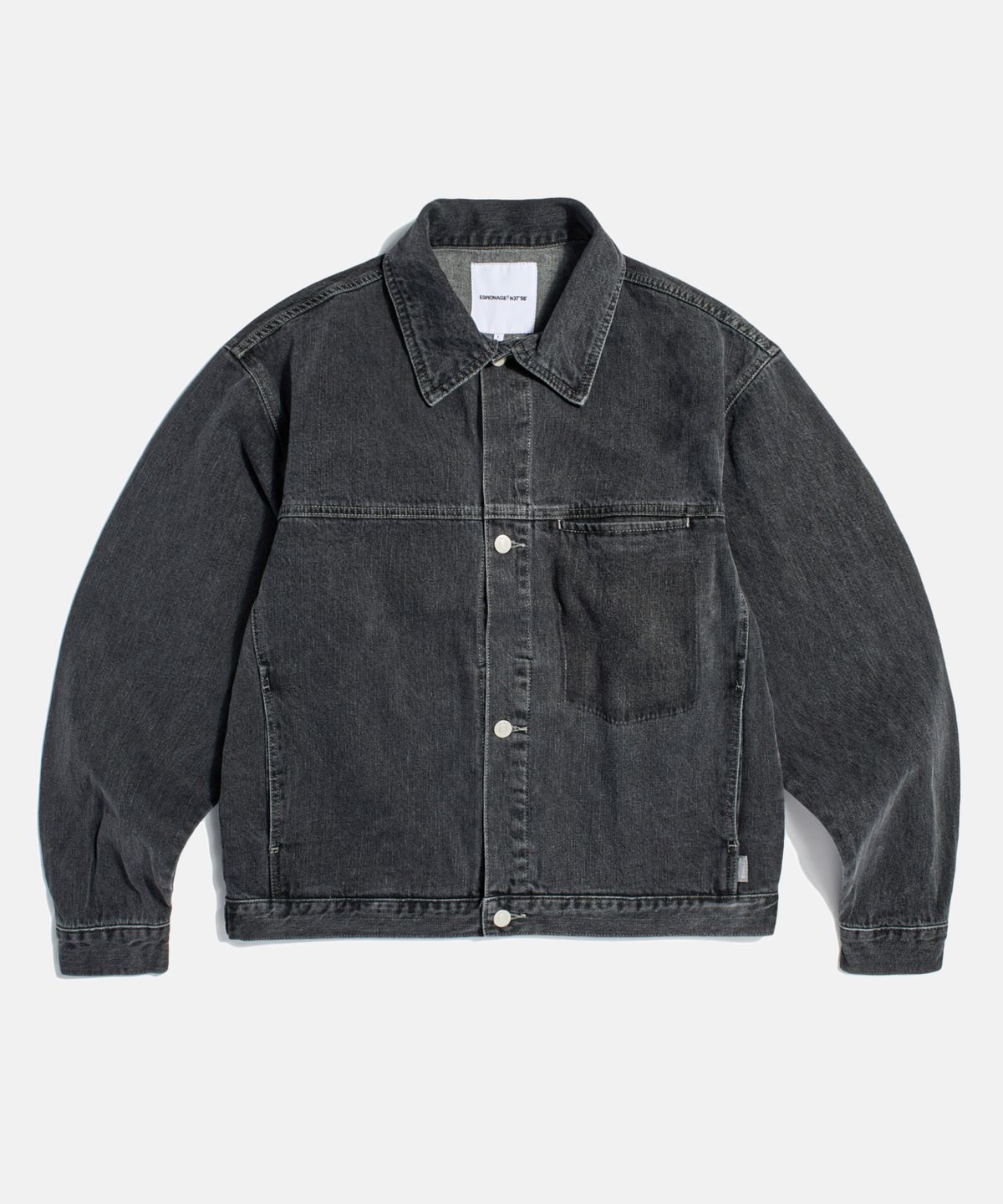 에스피오나지(ESPIONAGE) Minimalist Denim Jacket Light Black