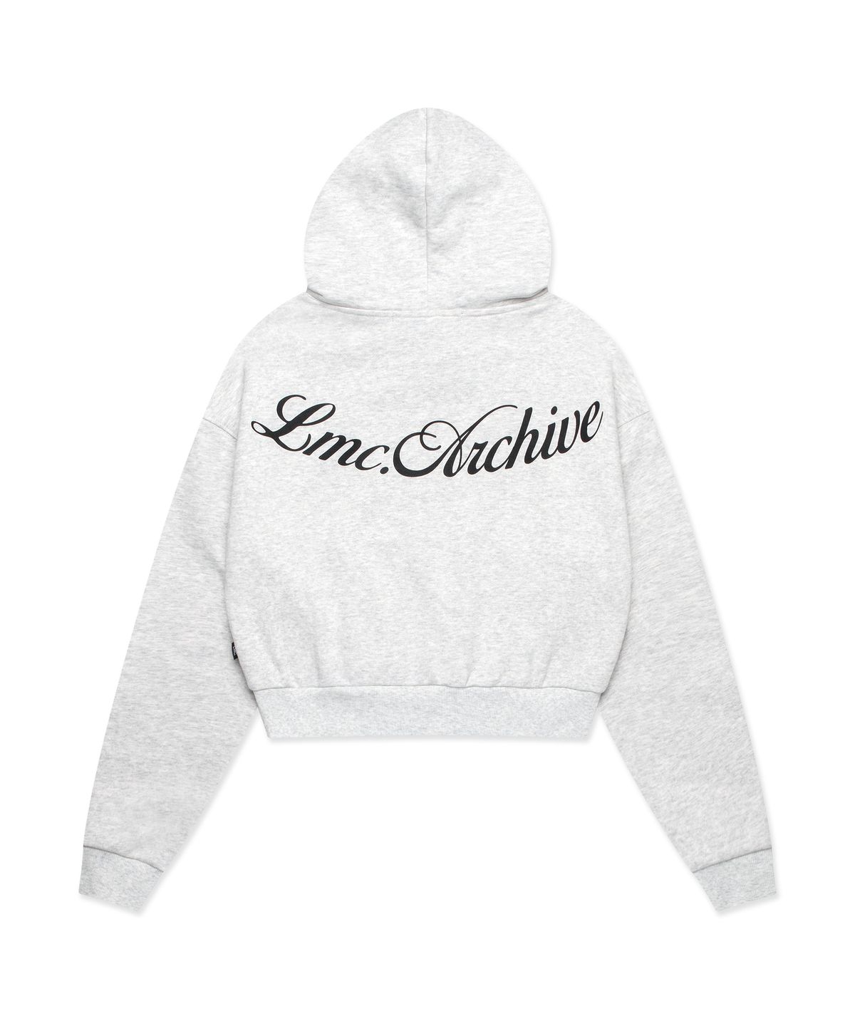 엘엠씨(LMC) WM BACK LETTERING CROPPED HOODIE light heather gray
