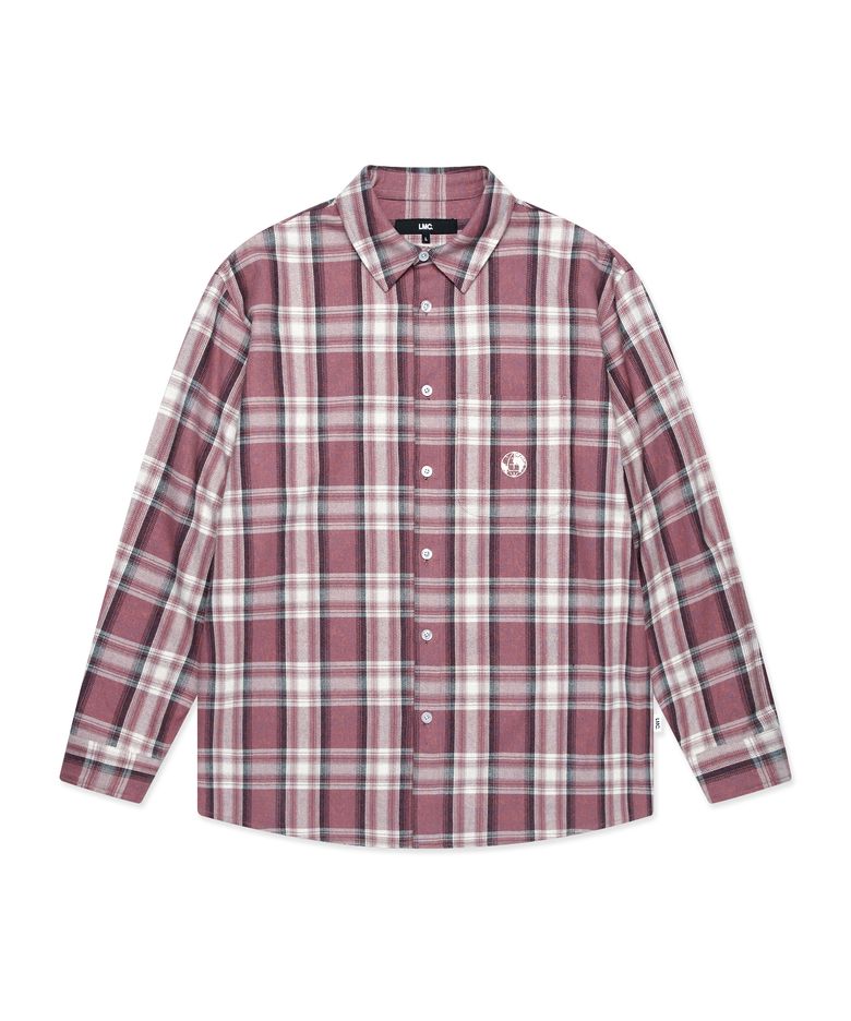 FLANNEL PLAID SHIRT pink