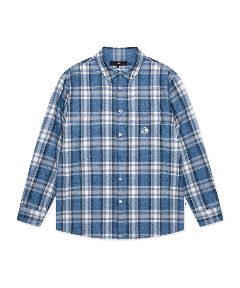 FLANNEL PLAID SHIRT blue