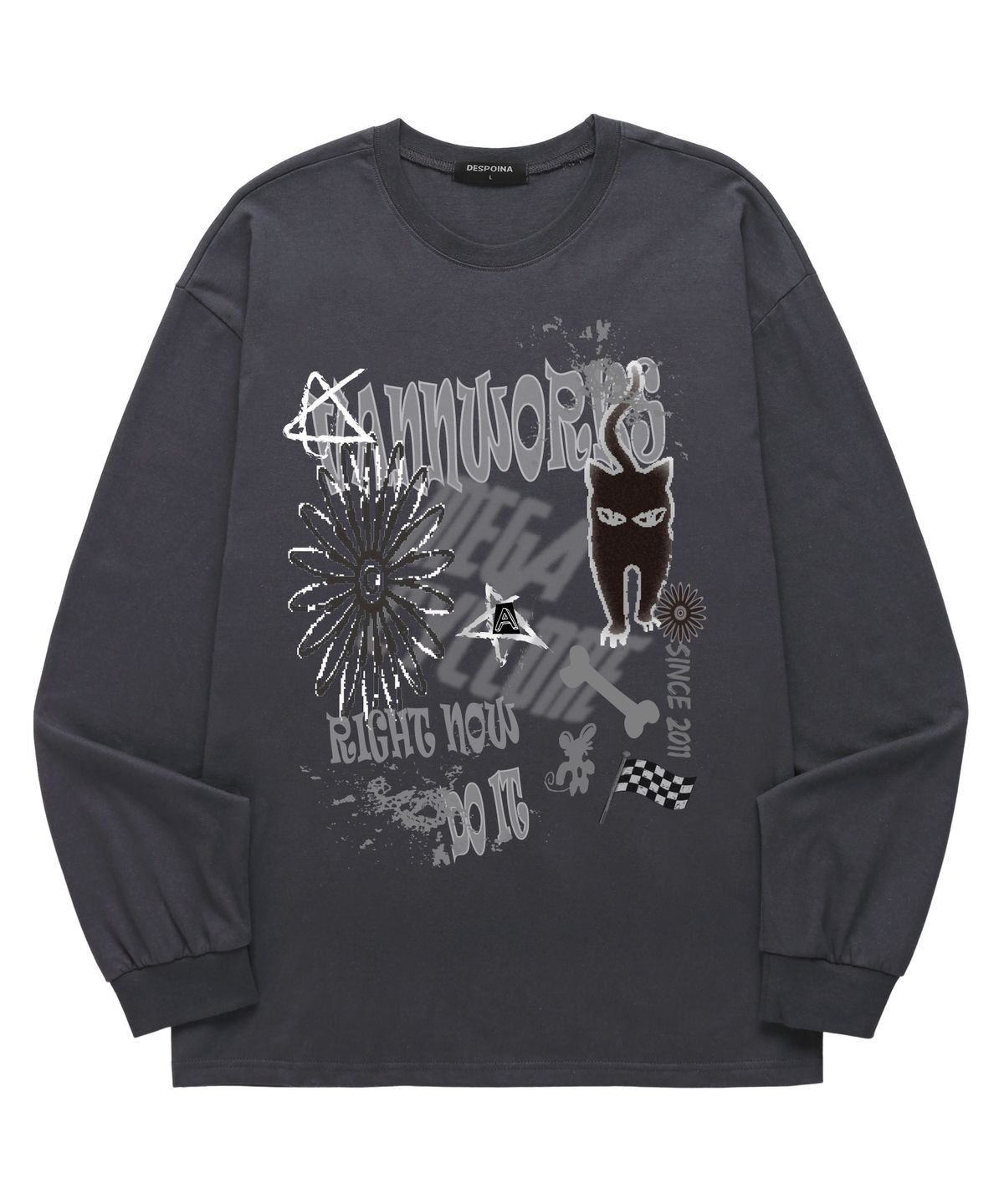 밴웍스(VANNWORKS) CAT DO IT 롱슬리브 (VLS0080) 차콜