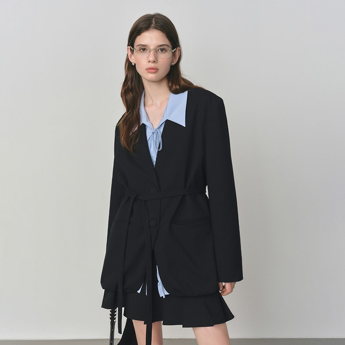 웬스데이딜라잇(WEDNESDAY DELIGHT) WD_Collarless balloon blazer