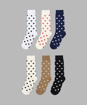 [3PACK] 1507 유니섹스 미들 도트 베이직 삭스 - 컬러선택형