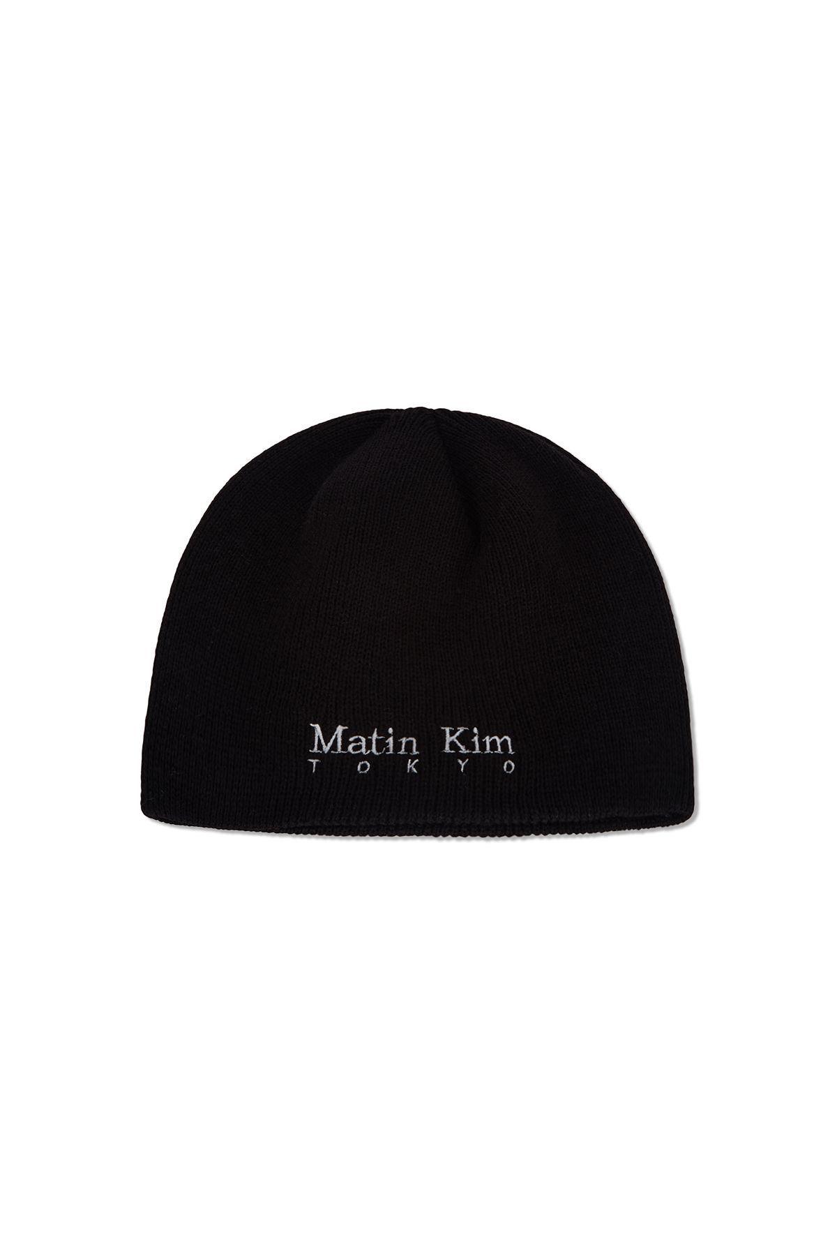 【新品未使用正規品】Matin Kim LOGO SHORT BEANIE 黒 MK2500BN006VBB_2.jpg