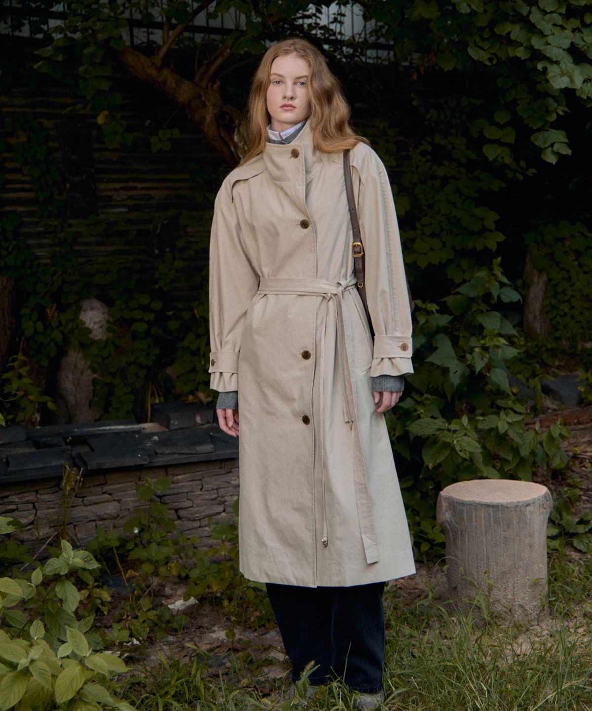르메메(LEMEME) French High-NeckManteau LightBeige