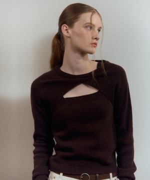 Elise Twin Knit Top ChocoBrown