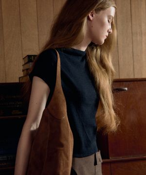 Ella Wool Half SleeveKnit Top Navy