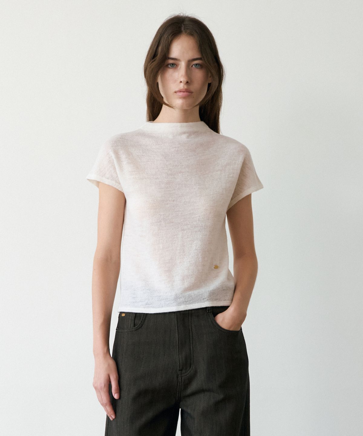 르메메(LEMEME) Ella Wool Half Sleeve Knit Top_3colors