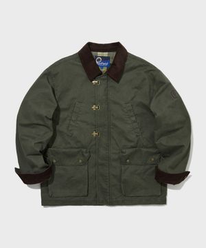 시그니처 페이티드 코튼 워크 코트 올리브_FS1WJ33U