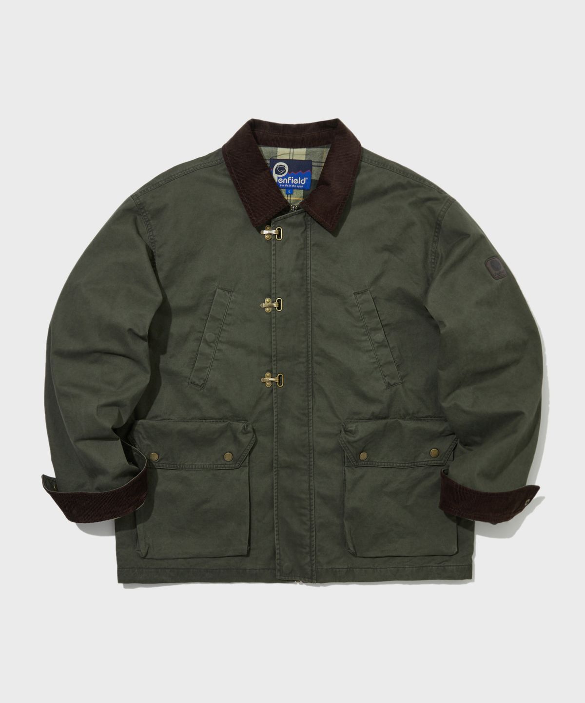 펜필드(PENFIELD) 시그니처 페이티드 코튼 워크 코트 올리브_FS1WJ33U