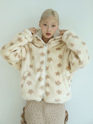 플라워 퍼점퍼(베이지)