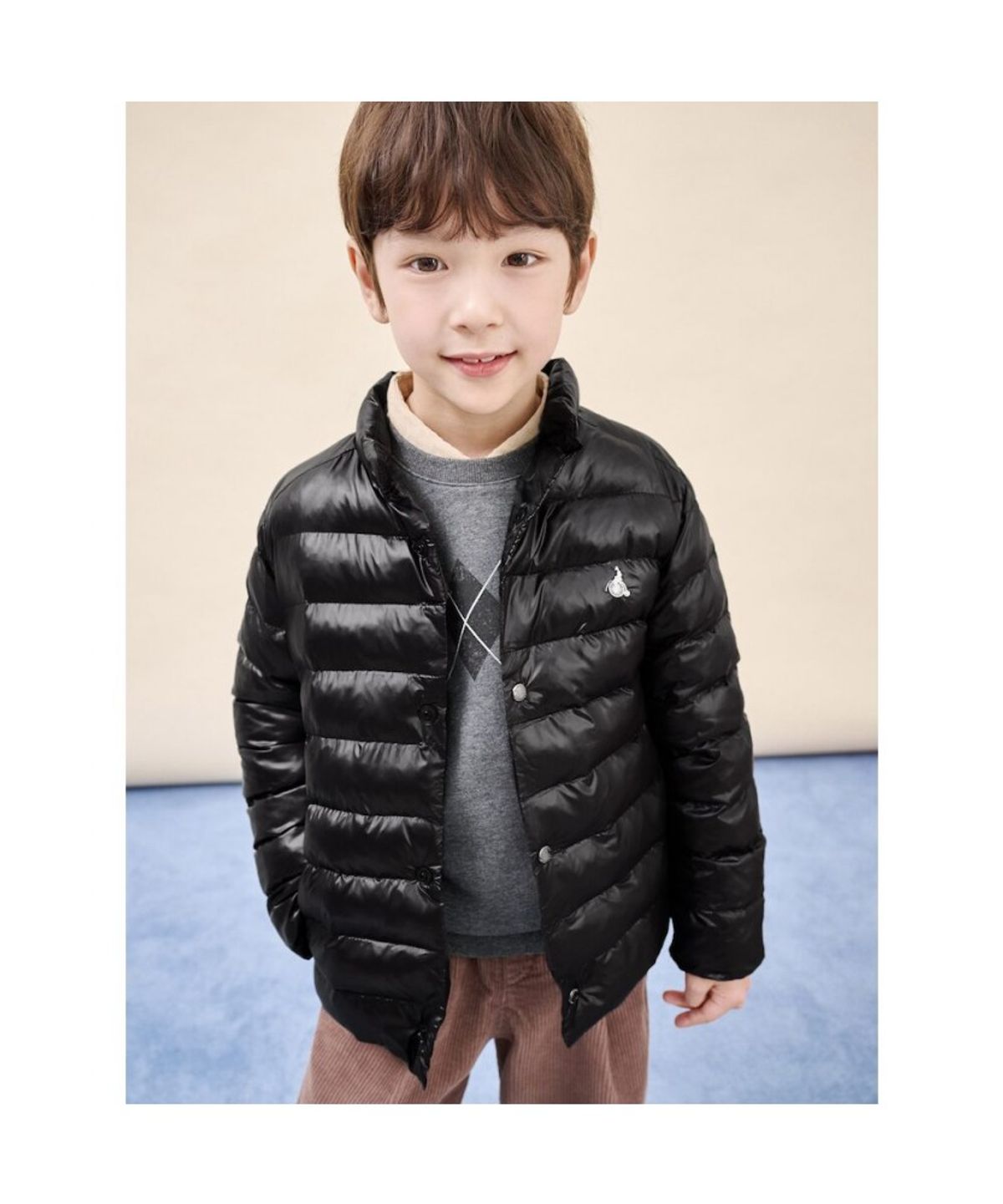 빈폴 키즈(BEANPOLE KIDS) 경량 패딩 점퍼  블랙 (BI5938U085)