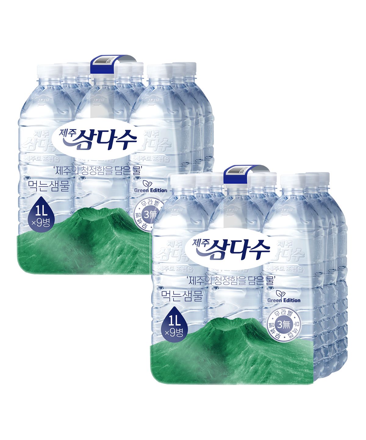 광동제약(KWANGDONG) 제주 삼다수 그린 1L 18입 (무라벨/유라벨 랜덤발송) 생수 먹는샘물 Z