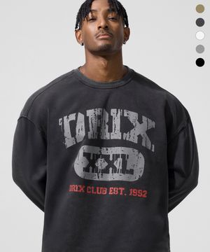 XXL 크랙 그래픽 오버핏 롱 슬리브_5color