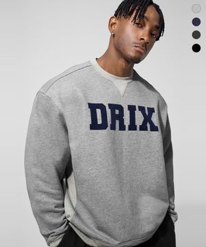 사이드 립브드 로고 그래픽 오버핏 맨투맨_4color