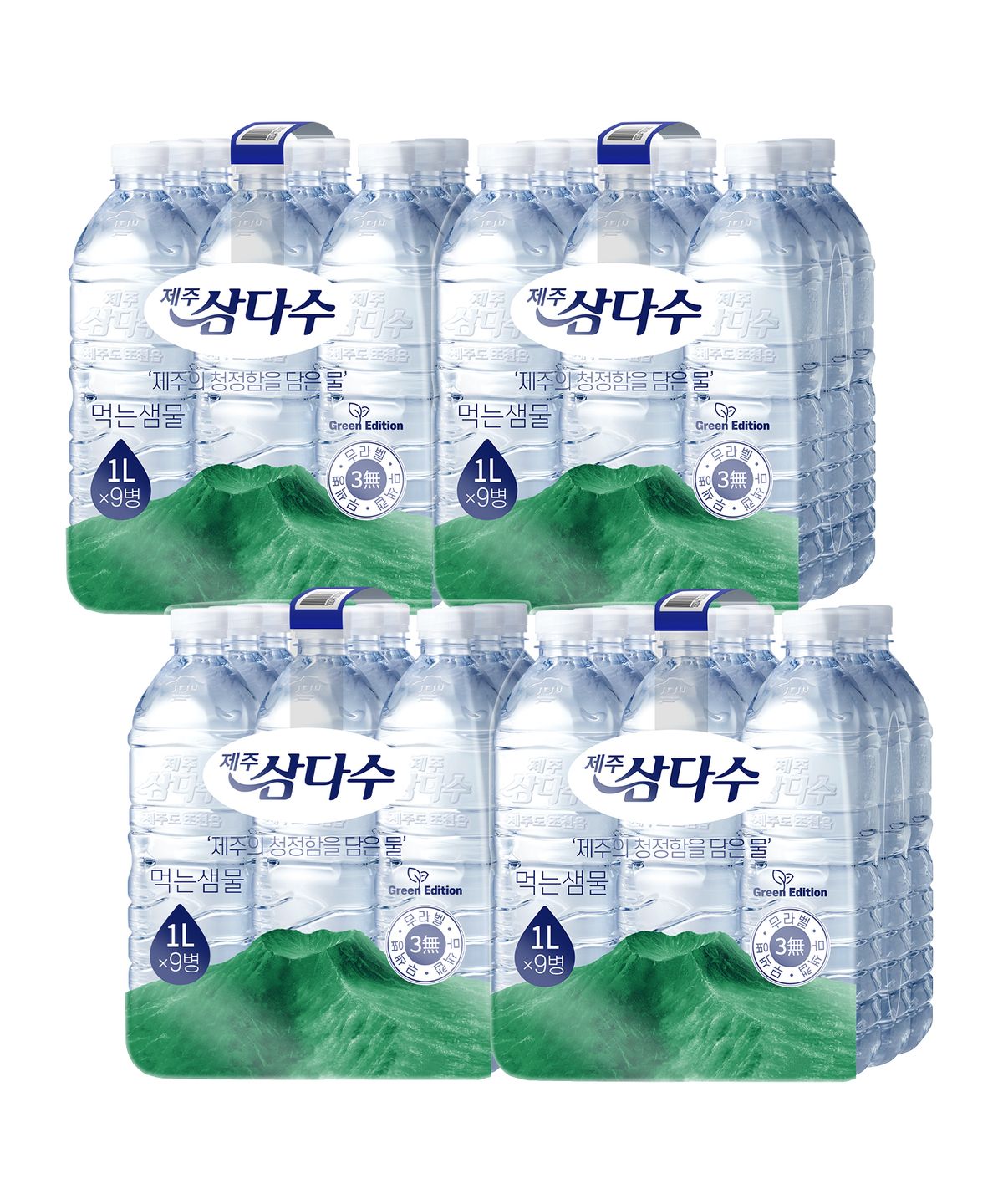 광동제약(KWANGDONG) 제주 삼다수 그린 1L 36입 (무라벨/유라벨 랜덤발송) 생수 먹는샘물 Z