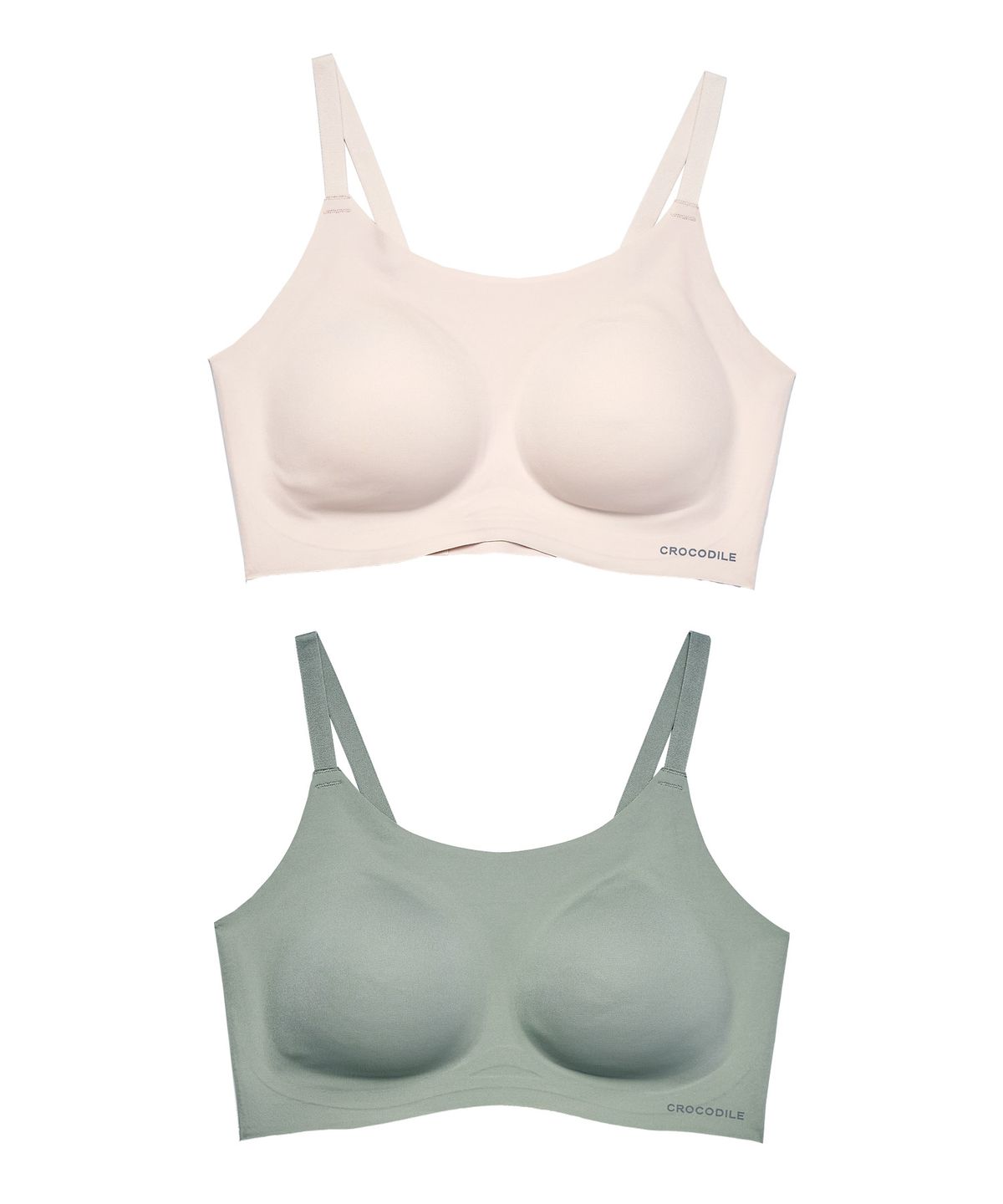 크로커다일 이너웨어(CROCODILE INNERWEAR) [2PACK] 소프트 나일론모달 패드일체형 스트랩 브라