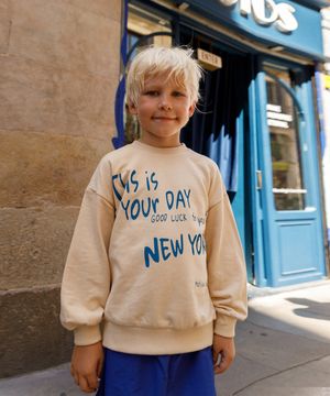 럭럭 레터 맨투맨 _크림