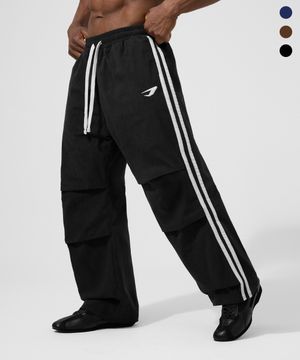 코듀로이 트랙  라인 스트링 와이드 팬츠_3color