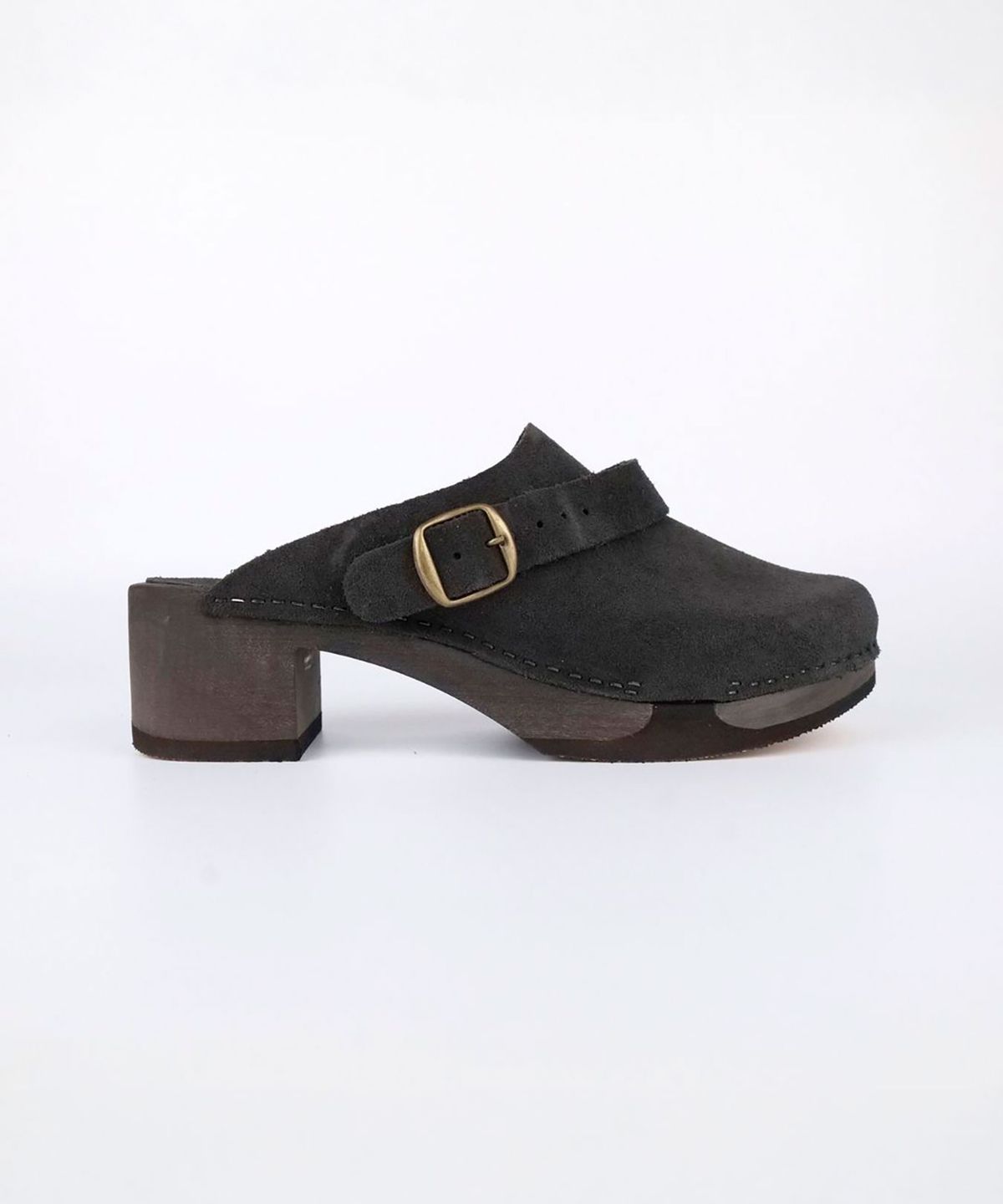 보사보(BOSABO) 내추럴 버클 클로그 뮬_DARK BROWN(5cm) BOSW25WSLI005DBR