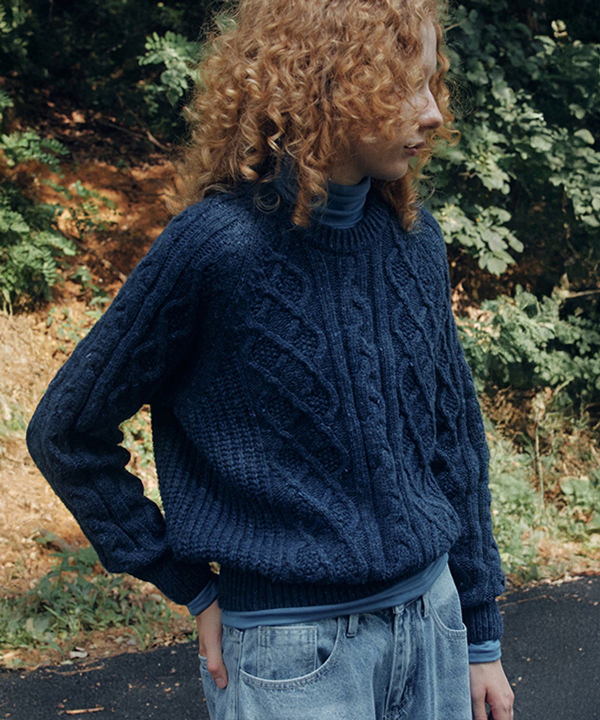 코스에그(COSEGG) Cable Crewneck Knit_EEFKN70_4color