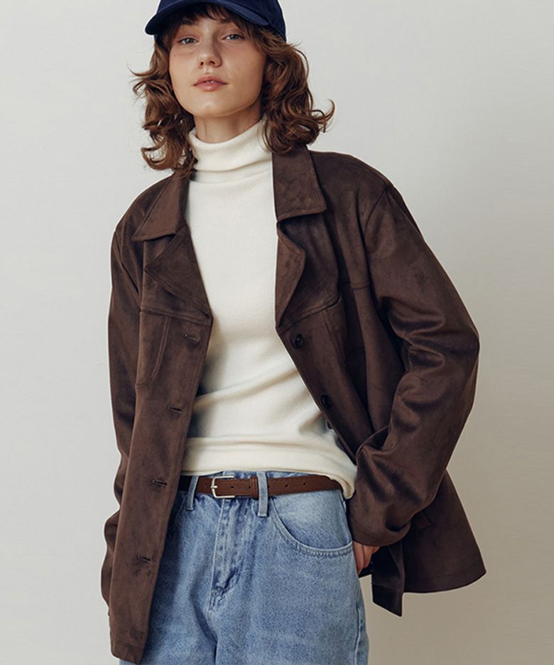Pocket Suede Jacket_EEFJK85