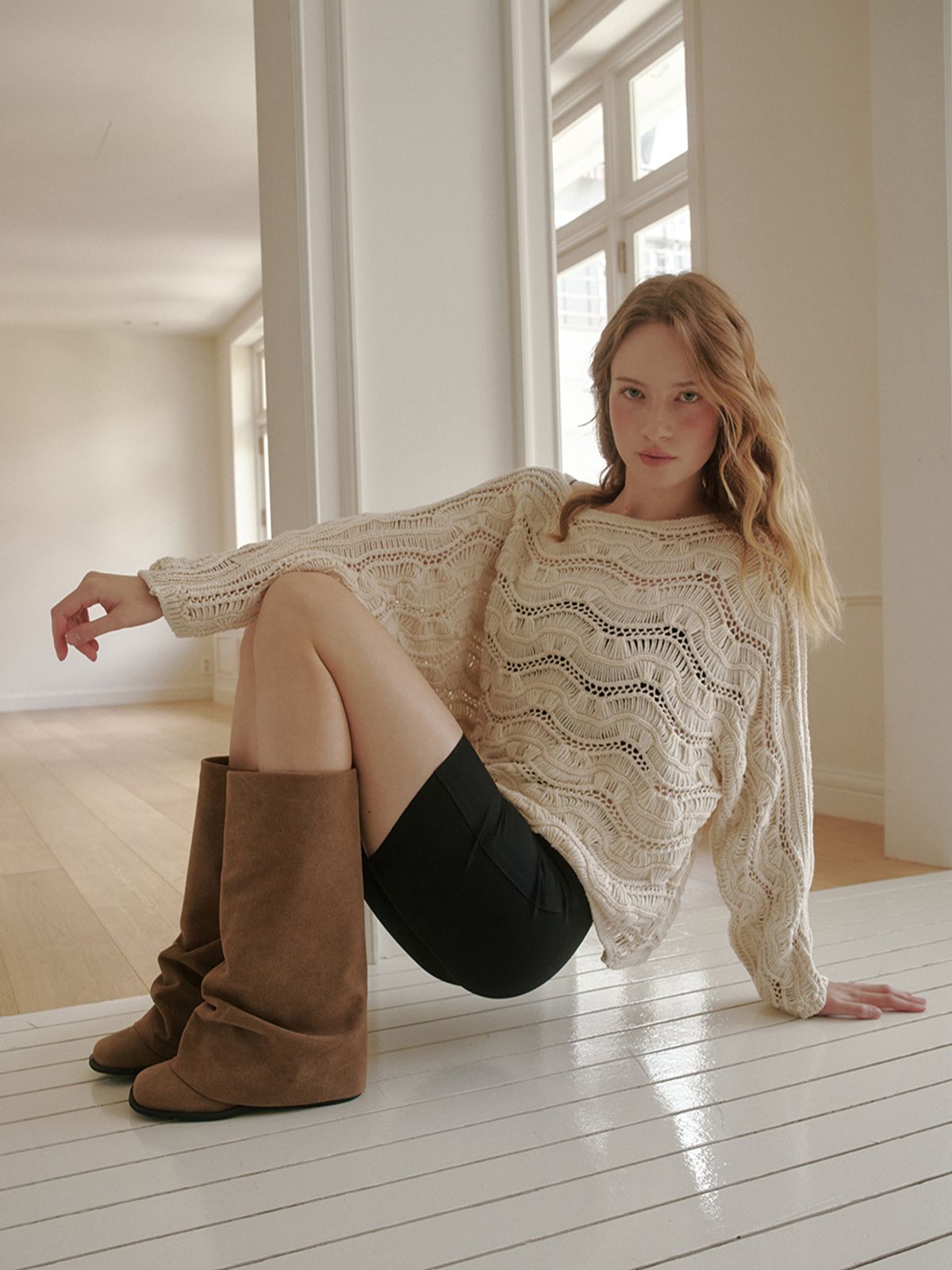 메티에(METIER) me547 Roryn folding suede middle boots 로린 폴딩 스웨이드 미들부츠_2color
