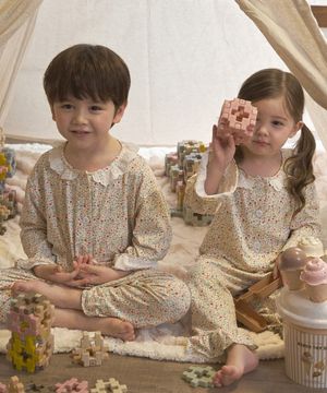 [2SET] 소프킨 포피 레이스 긴팔 키즈 잠옷 세트