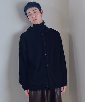 유니섹스 니트 후드 블랙