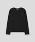 핑거홀 크롭 롱 슬리브_블랙