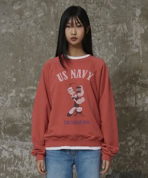 Popeye Raglan Sweatshirt Red