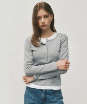 허그 무드 헨리넥 롱슬리브_MELANGE(W25-TP42)