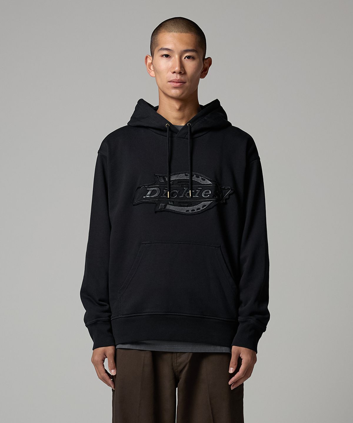 디키즈(DICKIES) 워시드 EMB 그래픽 후드티 Black