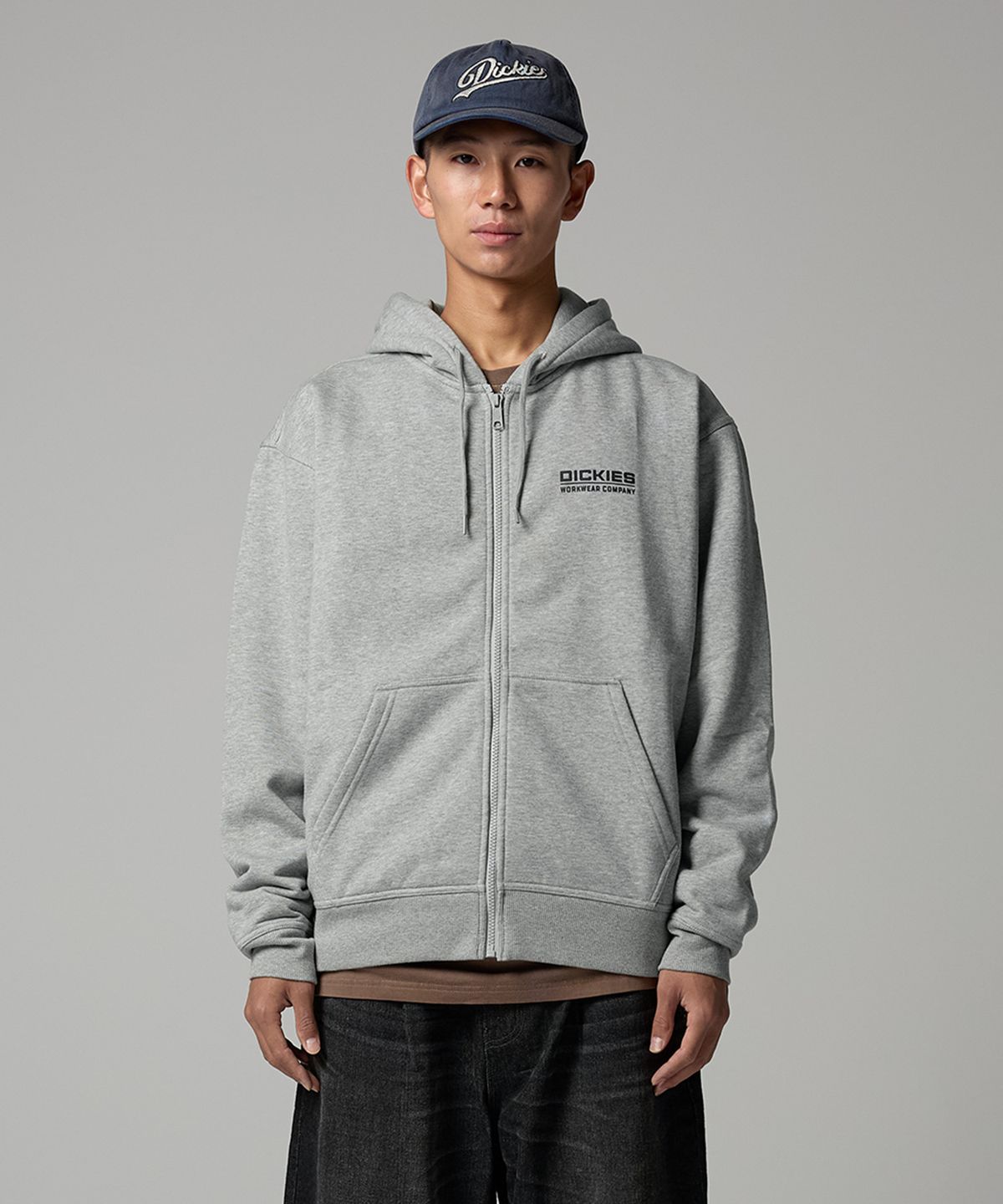 디키즈(DICKIES) 볼리바르 후드 집업 Grey Melange