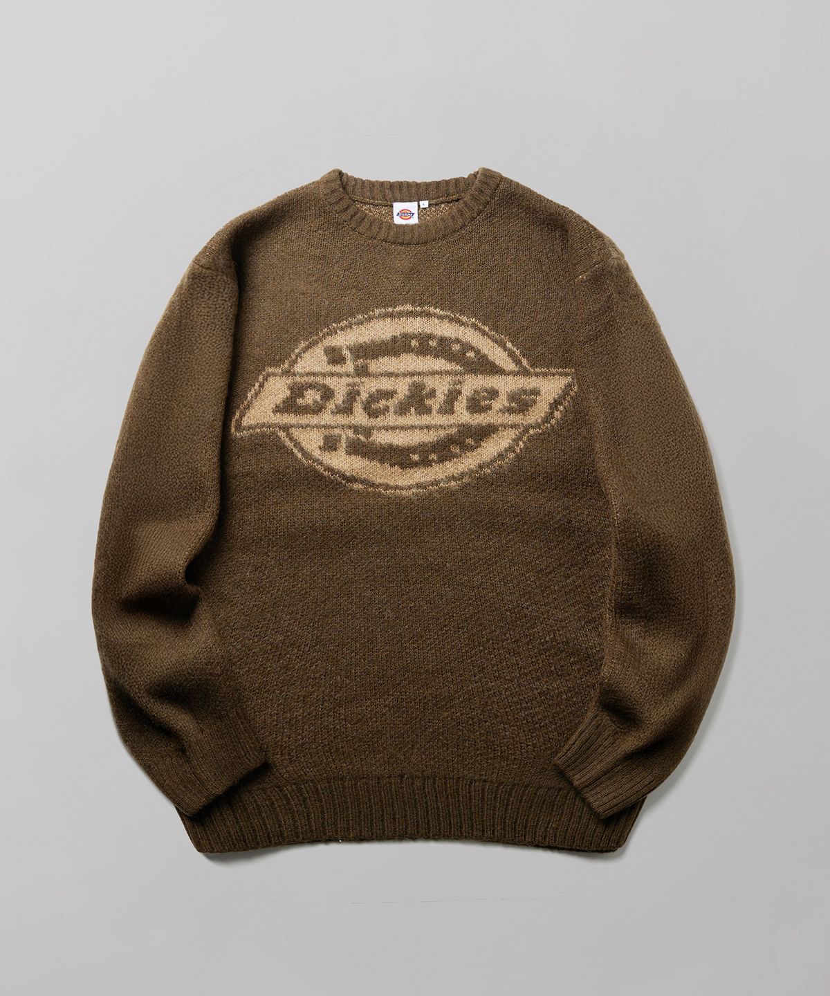 디키즈(DICKIES) 빅 로고 헤어리 니트 Brown
