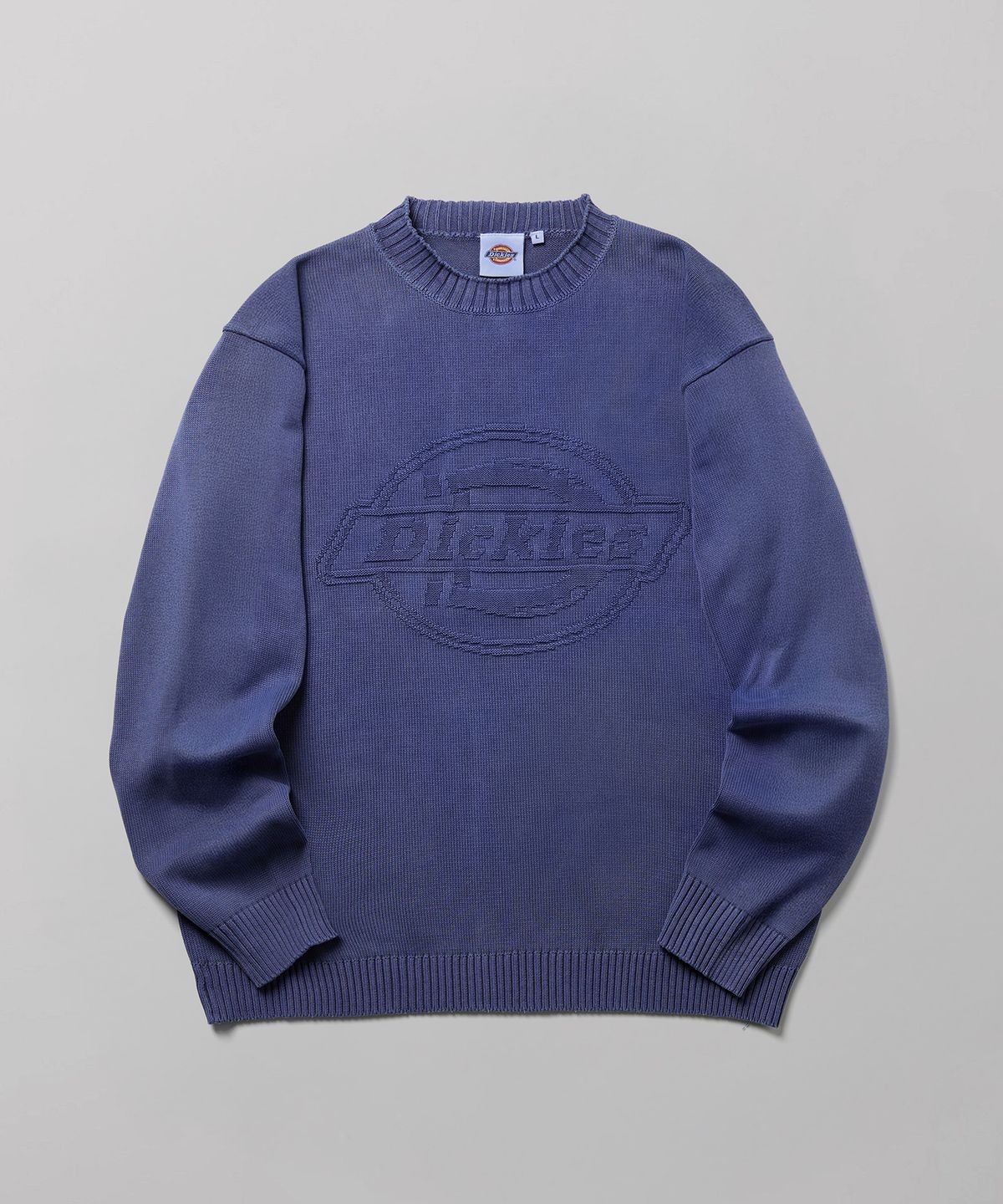 디키즈(DICKIES) 워시드 엠보스드 로고 니트 Blue