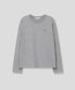 핑거홀 크롭 롱 슬리브_그레이