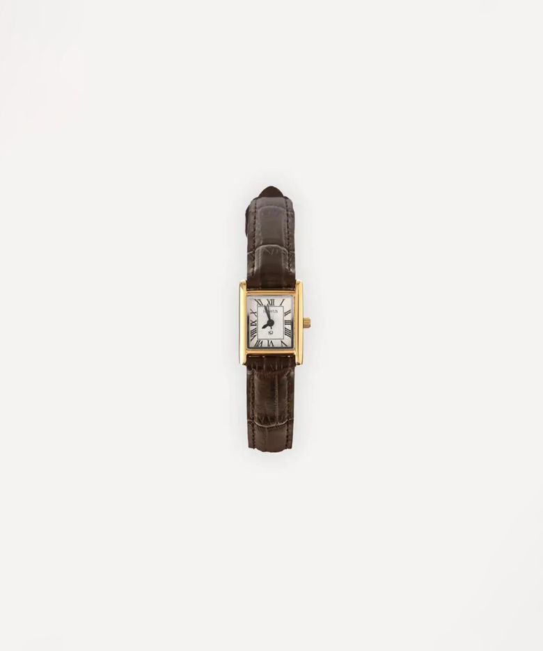 NEW SQUARE CLASSIC WATCH (WHITE BROWN)