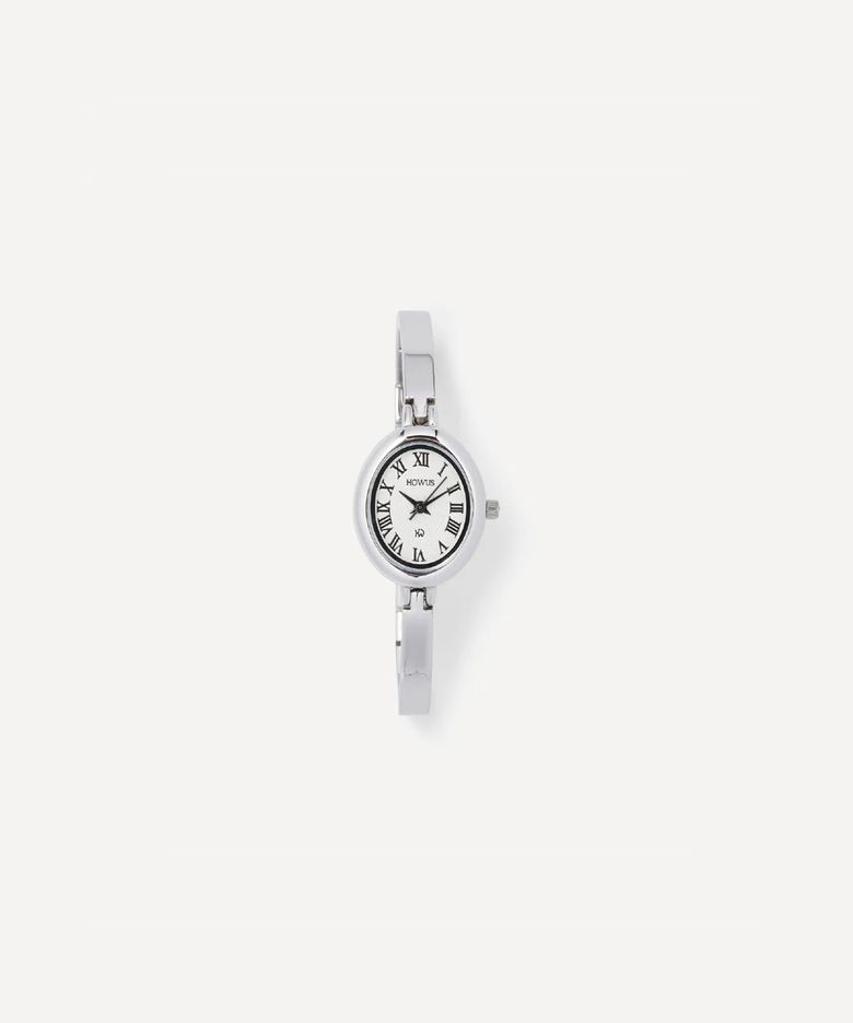 CLASSIC ELLIPSE BANGLE WATCH (SILVER)