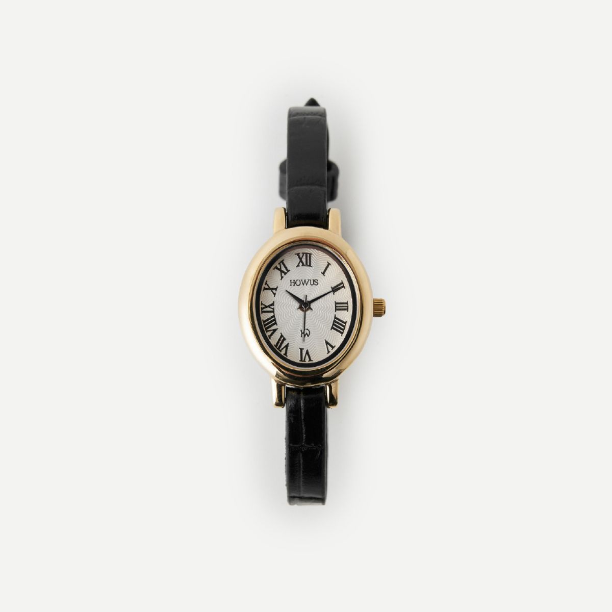 호와스(HOWUS) CLASSIC ELLIPSE LEATHER WATCH (GOLD)