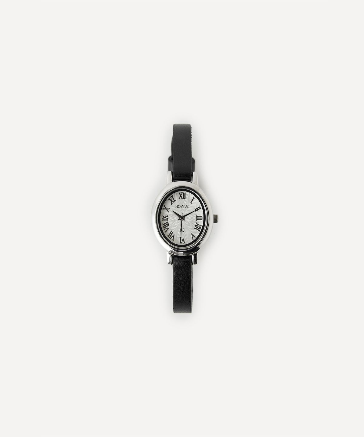 호와스(HOWUS) CLASSIC ELLIPSE LEATHER WATCH (SILVER)