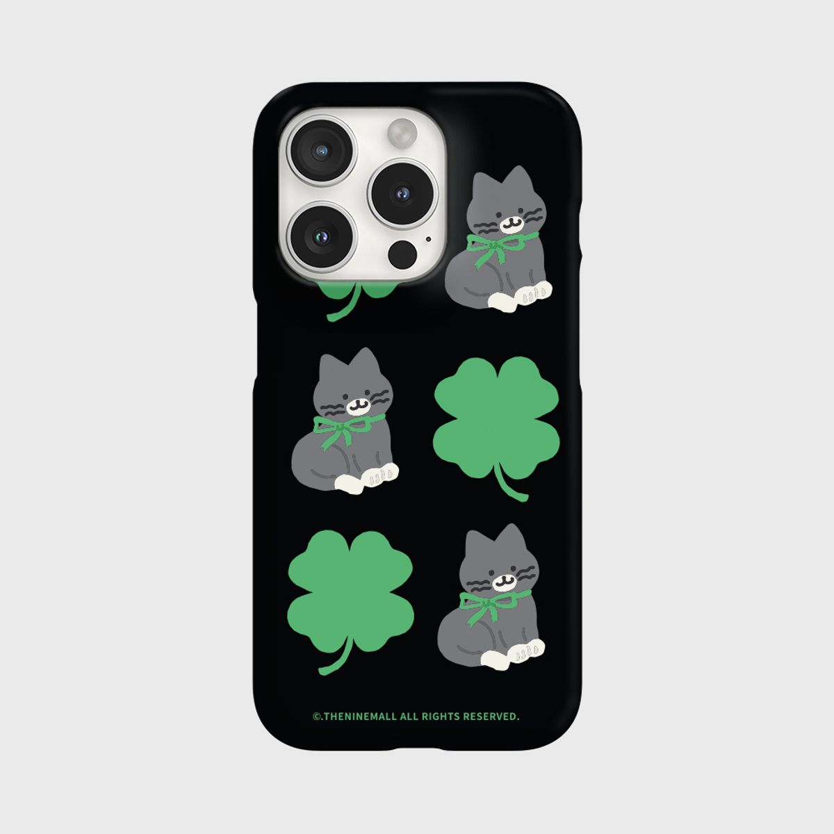 더나인몰(THE NINEMALL) clover hey cat pattern [하드 폰케이스]