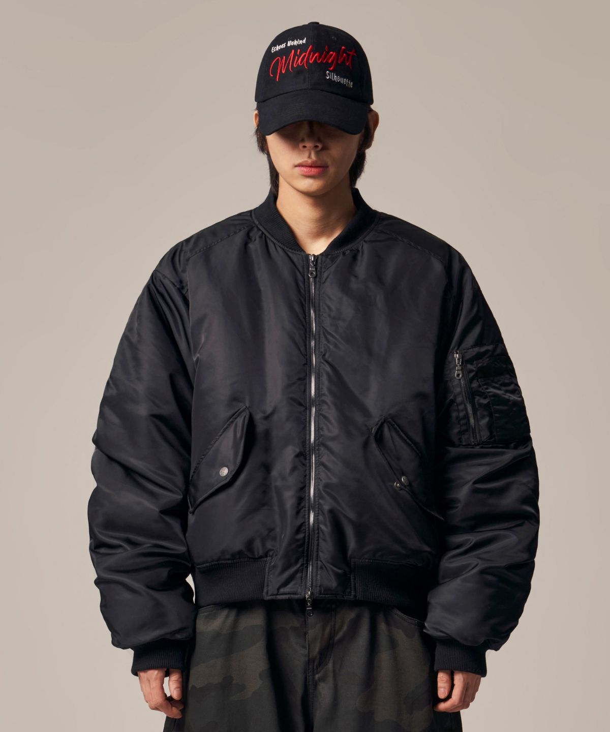 아이돈워너셀(IDWS) Plane Shirring Ma-1 Black