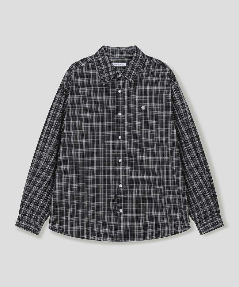 케인 체크 셔츠_블랙