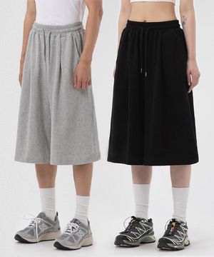 [2PACK]데일리 원턱 와이드 8부 버뮤다 쇼츠