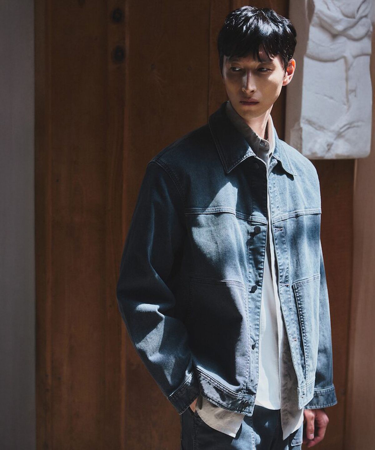 시프트지(SHIFT.G) Mallet Denim Trucker Jacket  Navy