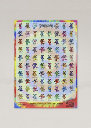 팝아웃 스티커 포스터_그레이트풀 데드 댄싱베어