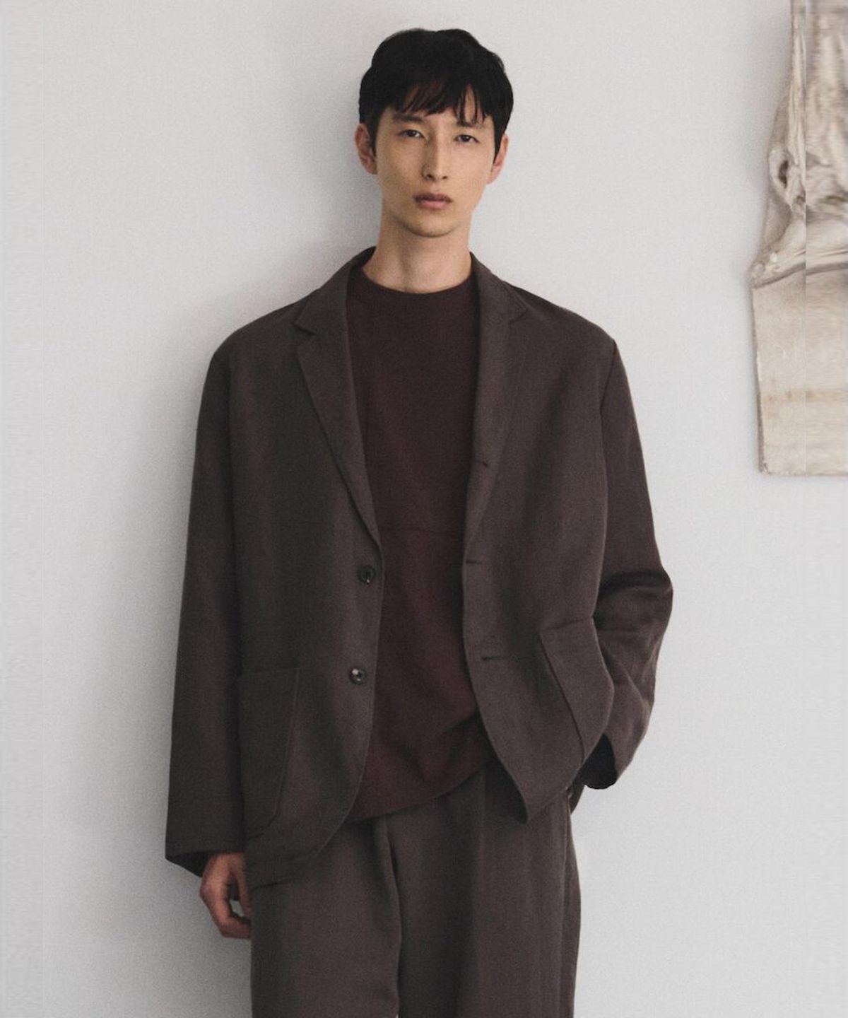 시프트지(SHIFT.G) Divided Pattern Over Fit T  Brown