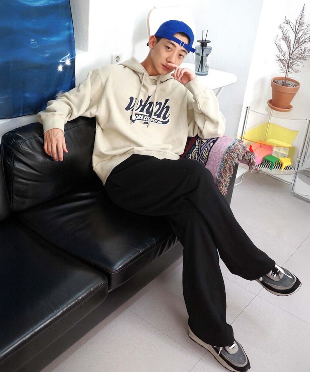 시프트지(SHIFT.G) Whph Logo Hoodie  Beige